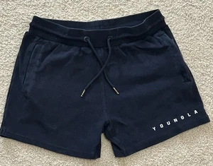 YoungLA Shorts Sz M Black Pockets Stretch Workout Gym Bodybuilding Sports 4” - Picture 1 of 9