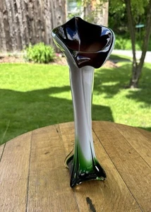 Tulip Vase Priest Inc Murano Style Jack in The Pulpit Calla Lily 12” New In Box - Picture 1 of 2