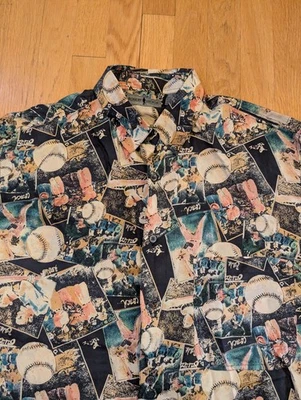 Camisa Robert Stock Seda Béisbol Arte Yankees Bebé Ruth Manto Artístico Unisex Grande Foto 1 de 4