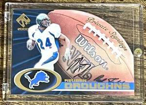 2000 Pacific Private Stock Reuben Droughns Signings Auto RC Rookie Card #13 - Picture 1 of 2