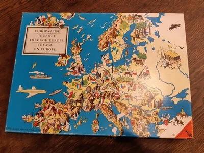 Europareise Ravensburger Spiele Brettspiel Familienspiel alte Version aus 1954 - Bild 1 von 3