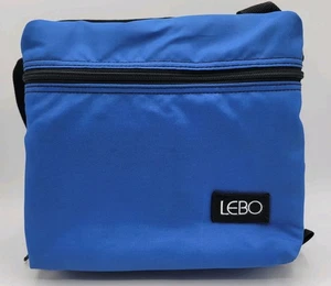 Lebo Cassette Storage Carrying Case Holds 20, Blue, Adjustable Strap, Zip Pocket - Picture 1 of 4