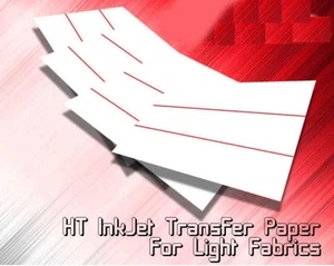 RED LINES BACK Inkjet Heat Transfer Paper Light color t shirt 8.5”x11” 15 sh - Picture 1 of 16