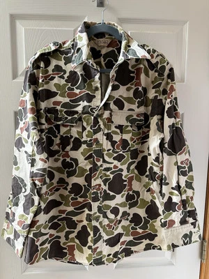 Camisa De Colección Paredes Para Hombres Camuflada Con Botones Algodón Bolsillo Manga Larga EE. UU. Rara Foto 1 de 4