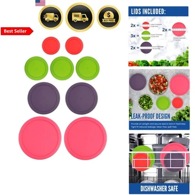 Replacement Food Storage Lids for Pyrex Containers 9 Piece Set Leakproof