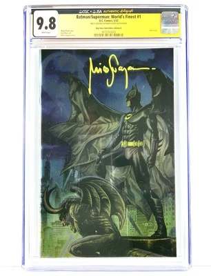 Batman Superman World's Finest #1 BATMAN FOIL VARIANT CGC 9.8 Signed Mico Suayan - Image 1 of 2