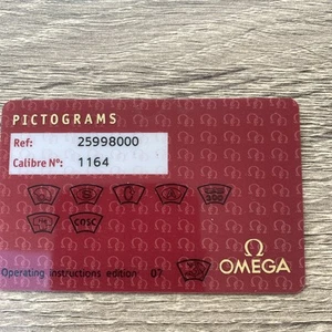 TARJETA PICTOGRAMA OMEGA Seamaster 2599.80 25998000 - Imagen 1 de 3