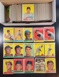 313 Card Lot 1958 Topps Baseball Stars Vintage Rare HOF Starter Set Builder SP - Picture 1 of 23