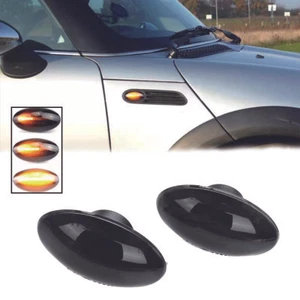 Sequential Smoked Side Marker LED Turn Signal Lights for MINI Cooper R50 R52 R53 - Picture 1 of 10