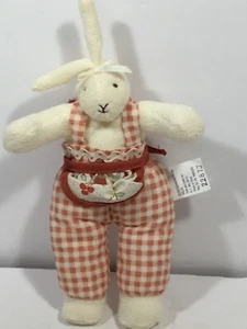 Hallmark Bunnies By The Bay Small Bunny Red White Farmhouse 9” - Picture 1 of 4