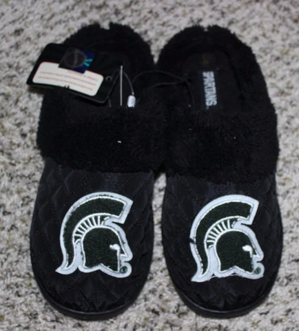 NEW Slide Slippers MICHIGAN State Spartans Womens Sizes M (7/8) XL (11/12) MSU Cover