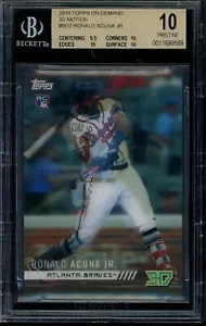 2018 Topps On Demand 3D Ronald Acuna Jr. RC BGS 10 Pristine Motion M22 11689568 - Picture 1 of 2