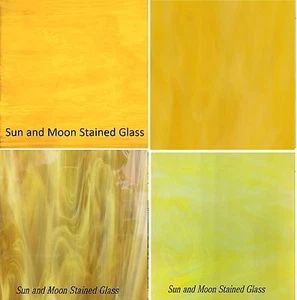 Yellow Stained Glass Sheets Pack (4 Sheets of 8X10) -free shipping - Picture 1 of 1