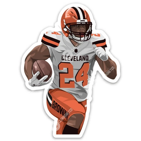 Nick Chubb MAGNET - #24 Cleveland Browns Running Back NFL Cover