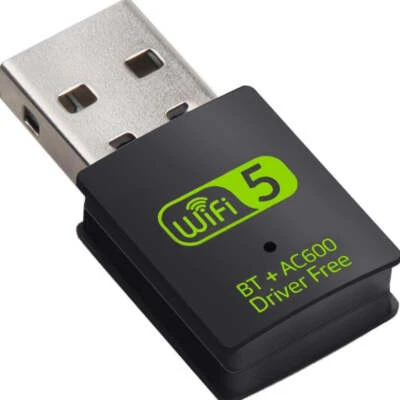 USB WiFi Bluetooth Combo Adapter 600Mbps Dual Band 2.4/5Ghz Wireless Network Rec - Image 1 of 4