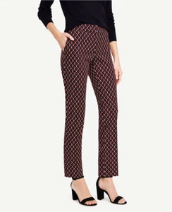 Ann Taylor - Pantalón al Tobillo Borgoña Oscuro Talla 10 En Diamantes - Ajuste Devin $98.00 (84) - Imagen 1 de 7