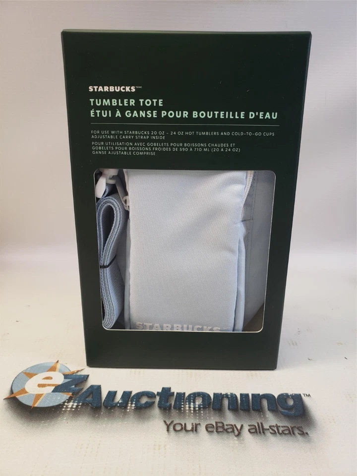 Starbucks Spring 2025 Tumbler Tote Bag With Adjustable Strap Powder Blue