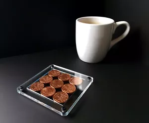 FILL YOUR OWN Custom Coasters! Put Anything Inside, Coin Collection Display Case - Picture 1 of 8