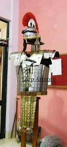 Roman Segmentata Lorica Armor with Cingulum Belt & Roman Helmet Costume - Picture 1 of 3
