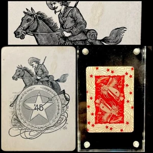 c1889 1st Texan #45 Russell & Morgan PTG Co Historic Antique Playing Cards Joker - Picture 1 of 23