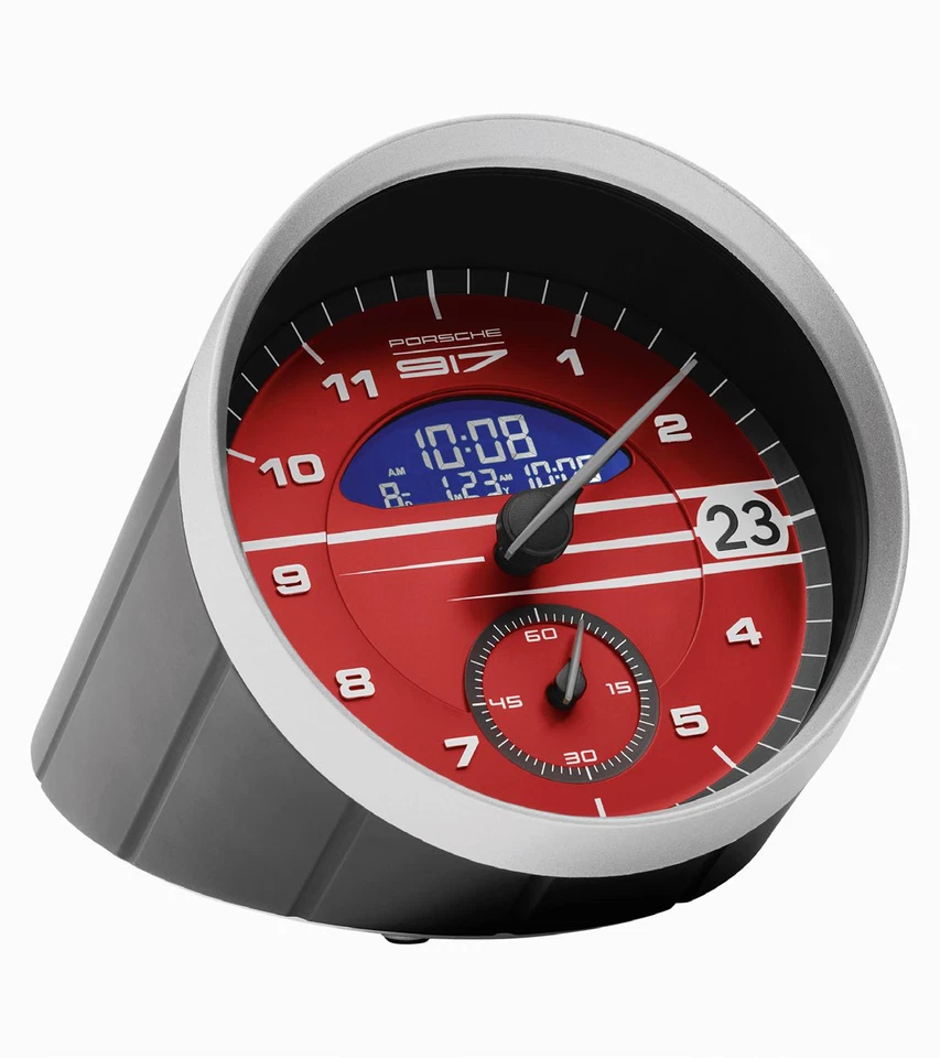 Porsche Lifestyle "Tisch-Uhr / Wecker – 917 Salzburg Design" #Sport Chrono-Uhr - Bild 1 von 3