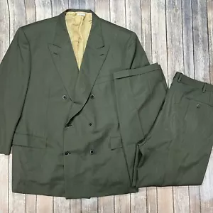 Conjunto de Traje de Lana Brioni Doble Pecho Abrigo Blazer Pantalones 50R Para Hombres 36x30 Verde - Imagen 1 de 21