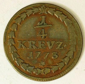 PFALZ-ELECTORAL PFALZ 1/4 Kreuzer 1773 - Copper - Karl Theodor - 375 - Picture 1 of 2