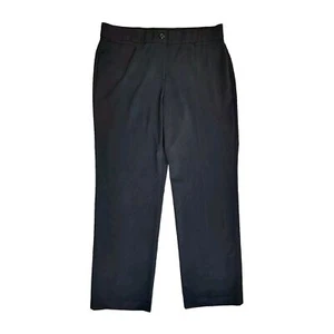 Briggs Womens Size 14 Black Dress Pants Pleated Straight Leg Career Business - Picture 1 of 7