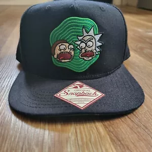 Berretto da baseball Rick & Morty Snapback originale viso nero regolabile Bioworld adulto - Foto 1 di 9