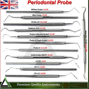 Sonde Perio Dentali Pocket Depth Explorer Raschietto Falce Rimozione Tartaro Calcolo - Foto 1 di 13
