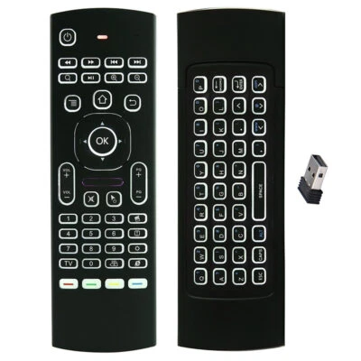 Backlit Wireless 2.4G USB Remote Control Keyboard Air Mouse For Android TV Box - Image 1 of 4