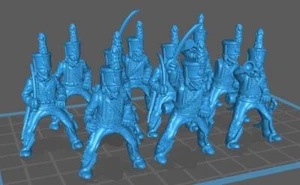 Russian Hussars rgt 1805-13 - 10 minis - Resin 28mm Minis - Picture 1 of 6