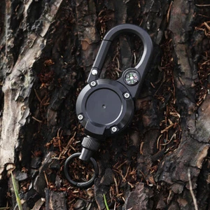 Anti-theft Metal Easy-to-pull Buckle Rope Elastic Keychain Retractable Key R _in - Picture 1 of 7