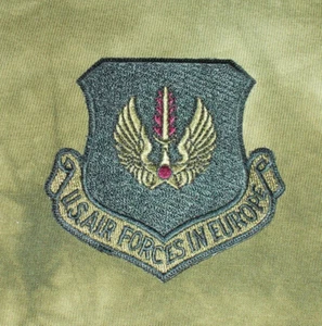 USAF US AIR FORCES EUROPE USAFE RAMSTEIN GERMANY NATO BLACK LOW VISIBILITY PATCH - Picture 1 of 1