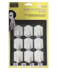 Self Adhesive Hooks White Plastic Strong Sticky Stick on Wall Door Hang - Picture 1 of 5