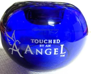 Candle "TOUCHED BY AN ANGEL" Cobalt Blue Glass Tealight ~AVON Exclusive 1998 NOS - Picture 1 of 10