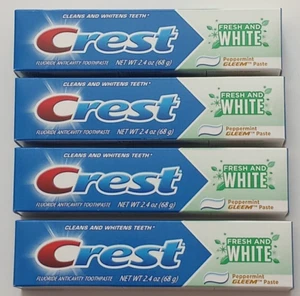 Crest Fresh and White Peppermint Gleem Toothpaste 2.4 oz, Lot Of 4 - Picture 1 of 3