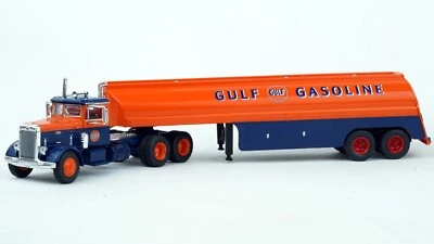 Brekina Peterbilt 281 & Gasoline Tanker #85763 '50s-'70s HO, Gulf 1/87 - Image 1 of 4