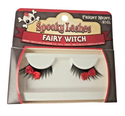 Fright Night Ardell Spooky Lashes Eyelashes & Adhesive FAIRY WITCH Red Bow NEW - Image 1 of 2