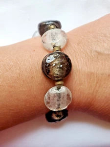 Golden Stella 2 Tone Beaded Stretch Bracelet - Picture 1 of 4