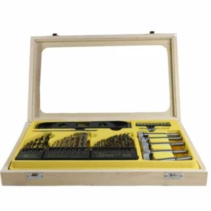 VOLTEC Multi-Bohr-Set 44-teilig mit Holzkoffer, mit Wasserwaage, Spiralbohrer - Bild 1 von 5