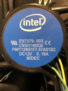 INTEL DISIPATORELGA1200 VENTOLA (FAN) E97379-003 CNSH1492Q5 F90T12NS1F7-57A01B2 - Foto 1 di 4