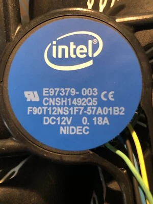 INTEL DISIPATORELGA1200 VENTOLA (FAN) E97379-003 CNSH1492Q5 F90T12NS1F7-57A01B2 - Immagine 1 di 4