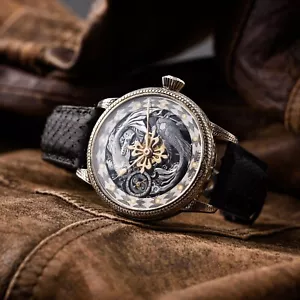 Patek Philippe - Silver Skeleton WristWatch 1920s antique movement watch - Picture 1 of 13
