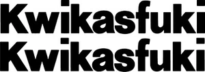 2x 9" KWIKASFUKI Kawasaki Decal Sticker Tank Ninja Bike ZX10R ZX6R ZX9R ZX14R - Picture 1 of 3