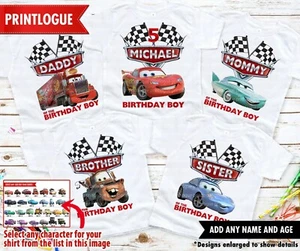 Disney Cars Birthday Shirt, Disney Cars Family Shirt, Cars Shirt, Disney Cars - Picture 1 of 7