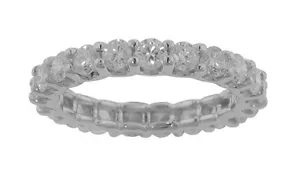 5.00ct Ladies Round Cut Diamond Eternity Wedding Band Ring in 18 kt Platinum - Picture 1 of 4