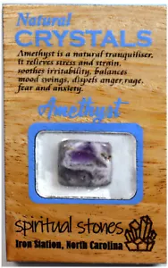 Refrigerator Amethyst spiritual Stone on a Mahogany Wood Base 3x2 inch - Picture 1 of 1