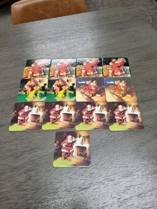 Set of 13 Vintage Coca-Cola Christmas Santa Claus Cork Coasters 4 Designs 1990s  - Picture 1 of 24