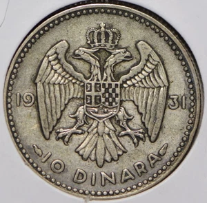 Yugoslavia 1931 10 Dinara Eagle animal  191515 combine shipping - Picture 1 of 2